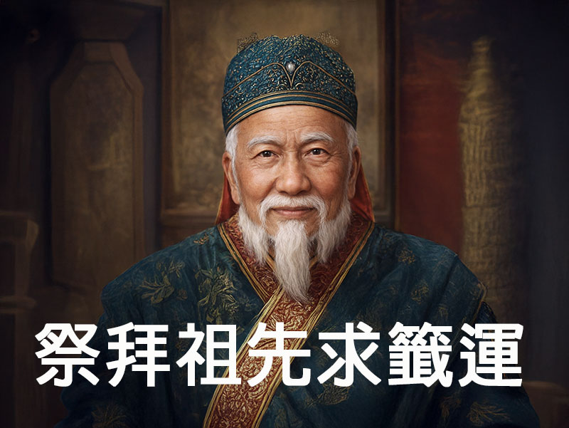 祭拜祖先求籤運